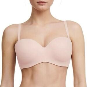 NWT Chantelle Women's Norah Convertible Comfort Strapless Nude Rose Bra Size 40D